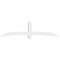 Ekena Millwork Bellingham Architectural Grade PVC Gable Bracket, 108"W x 27"H x 4"D x 6"F, 6/12 Pitch GBP108X27X0406BEL00 - alternate 2